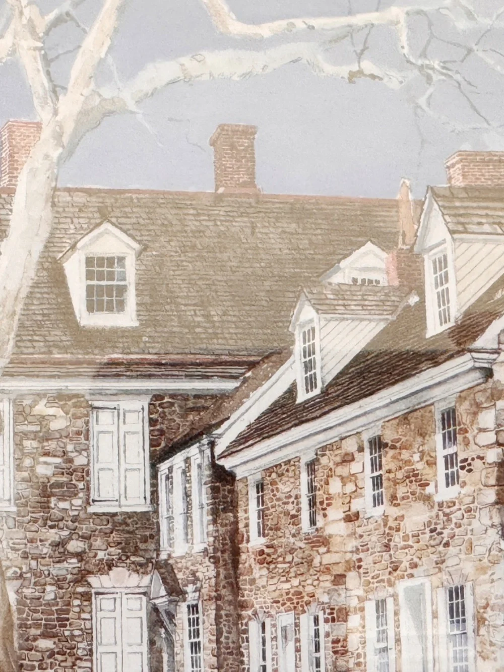 Joanna Krasnansky Signed Lithograph Bolton Mansion #209/375 Framed Wall Art